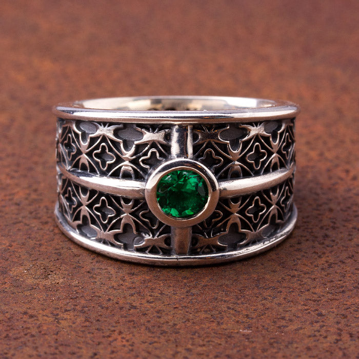 Gotischer Ring 925 Silber